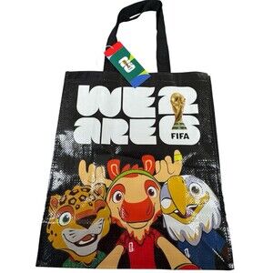 FIFA World Cup 2026 Bag Tote Reusable Grocery Shopping Mexico Canada USA Eco NEW